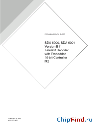 Datasheet SDA6000 manufacturer Micronas